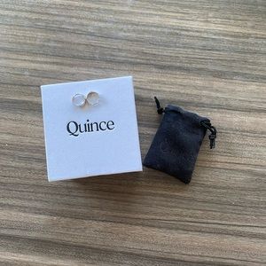 Quince bold 14k white gold hoops